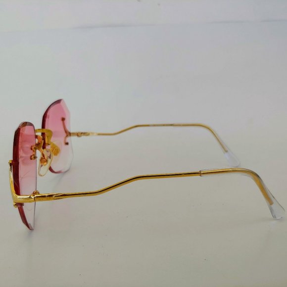 NWT Vintage 90's Lady Small Dia-Cut Bi-Focal Reading Sunglasses +1.50 (Pink) - Picture 2 of 4